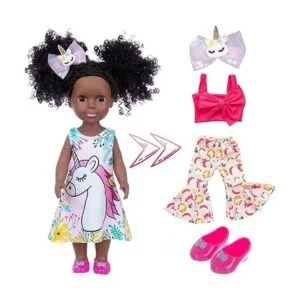 ZQDOLL Muñeca negra y muñeca negra de 14.5 pulgadas_2