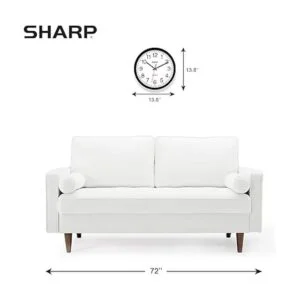 SHARP Reloj de pared Negro silencioso sin tictac_4