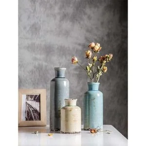 CwlwGO Juego de jarrón de cerámica de 3 piezas jarrón_2