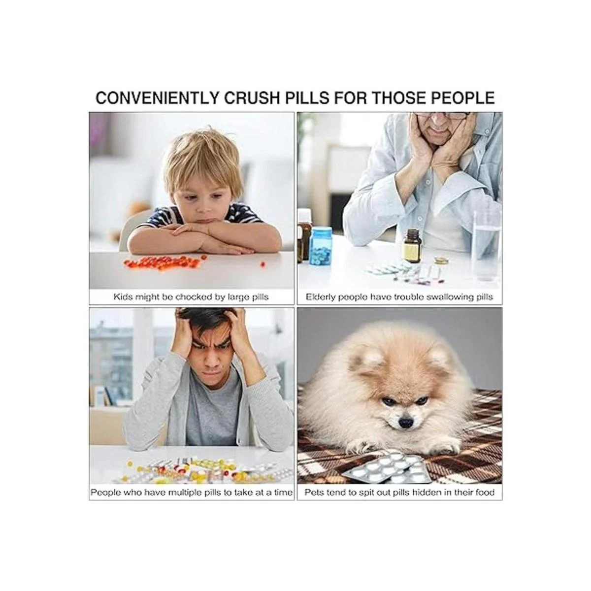 Molinillo eléctrico de píldoras Moler y pulverizar_2