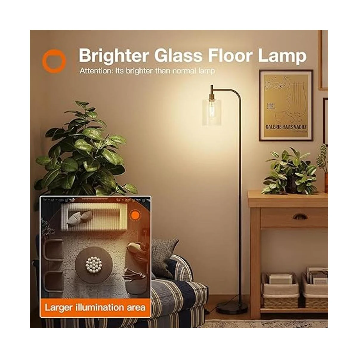 Addlon Lámpara de pie LED con pantalla de lámpara de_2