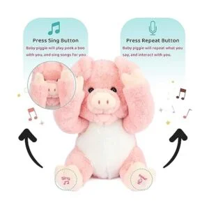 Cuteoy Peek A Boo Piggy interactivo repite lo que dices_2
