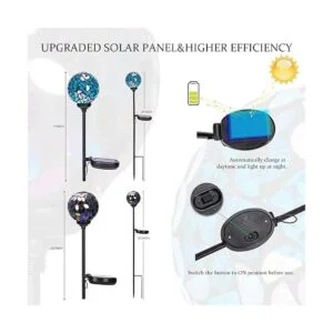 VCUTEKA Luces decorativas solares de jardín para_5
