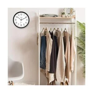 SHARP Reloj de pared Negro silencioso sin tictac_6