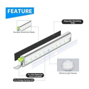 Luz LED para armario 10 luces LED con sensor de_3