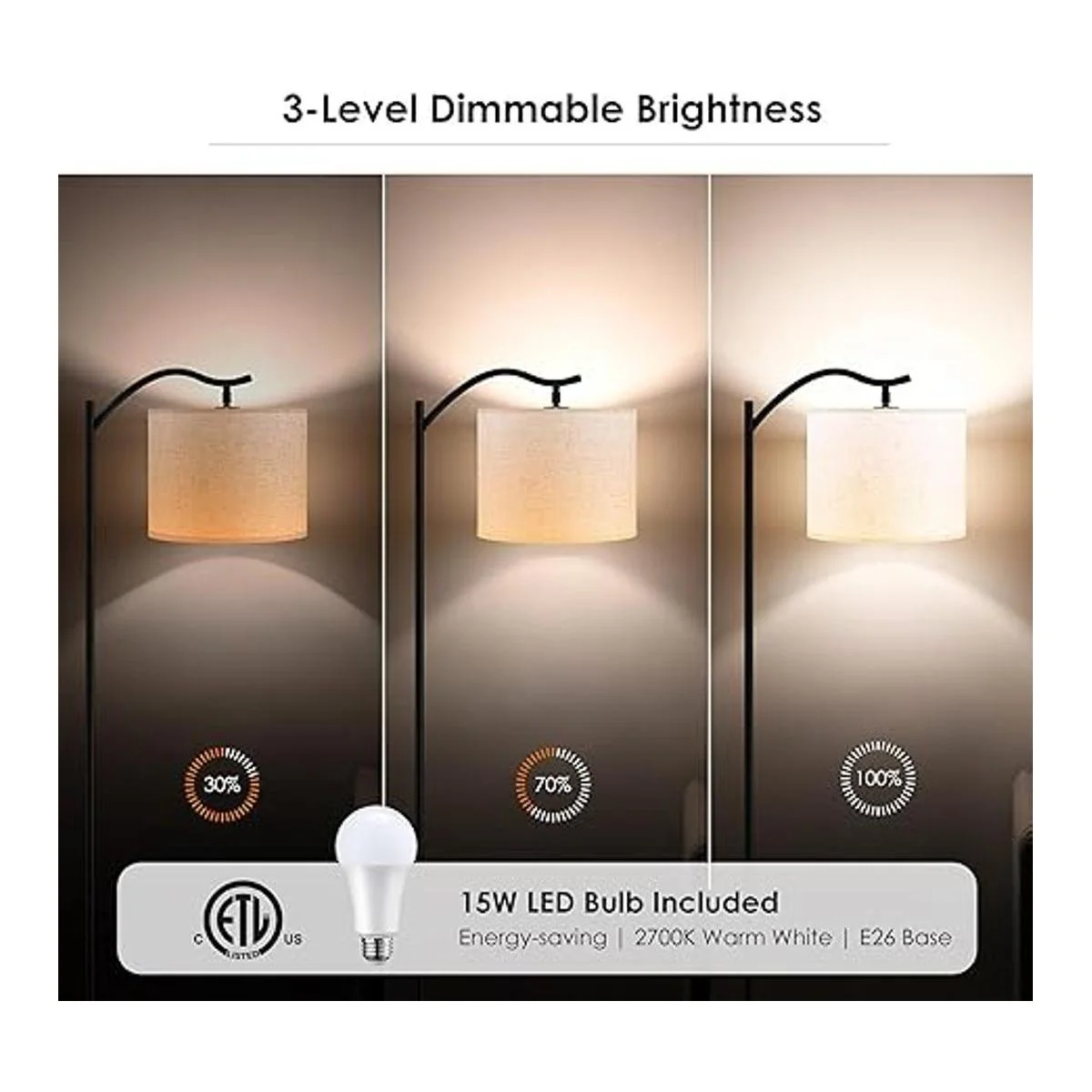 Lámpara de pie para sala de estar lámpara de pie LED_3