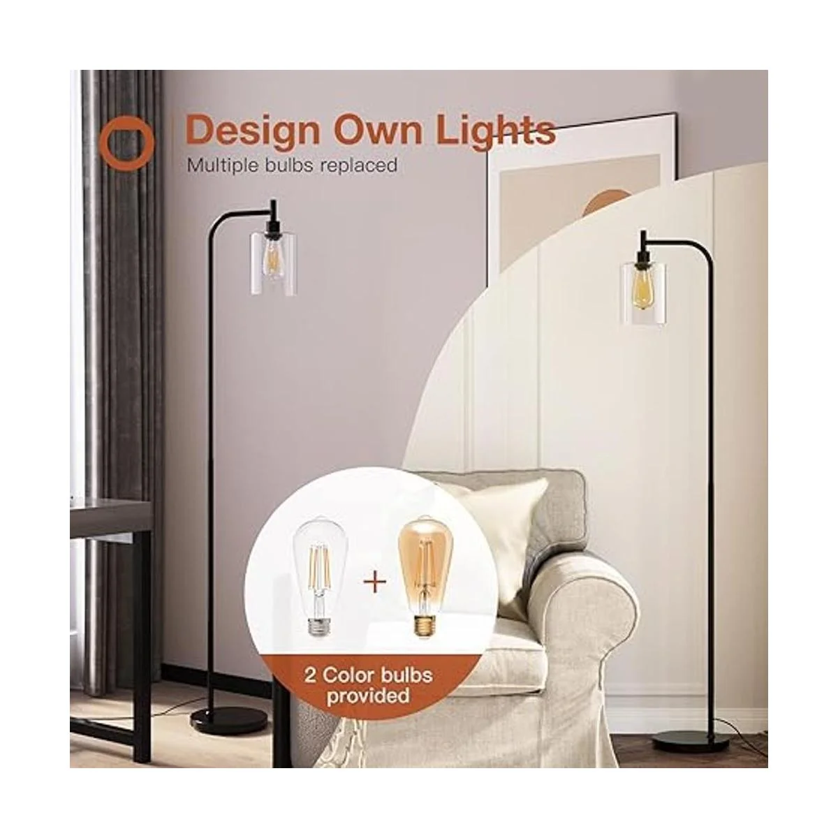 Addlon Lámpara de pie LED con pantalla de lámpara de_3