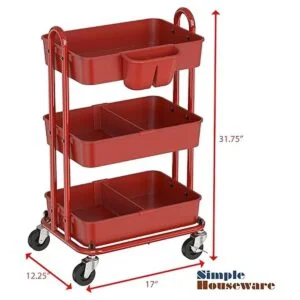 SimpleHouseware Carrito multifuncional de 3 niveles con 2_3