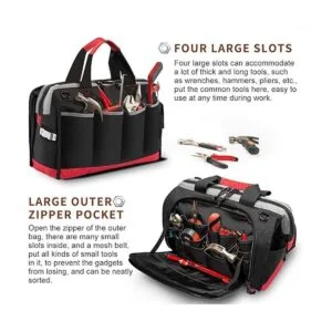 Bolsa de herramientas de boca ancha con 25 bolsillos bolsa_2