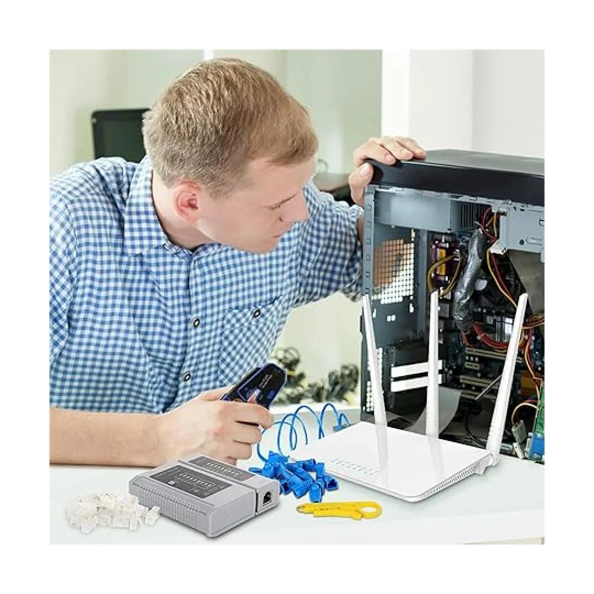 Kit de herramientas de crimpado RJ45 para conectores_2