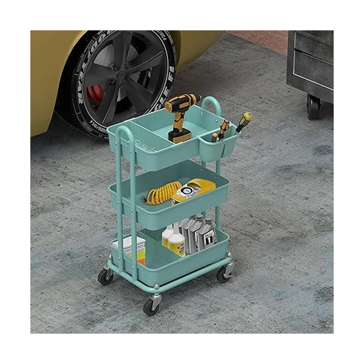 Simple Houseware Carrito utilitario rodante multifuncional_5