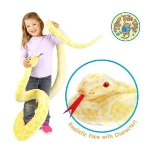 Alba The Albino Pitón birmano Serpiente de peluche de 100_5