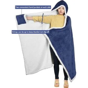 Catalonia classic Manta con capucha cálida y acogedora_4