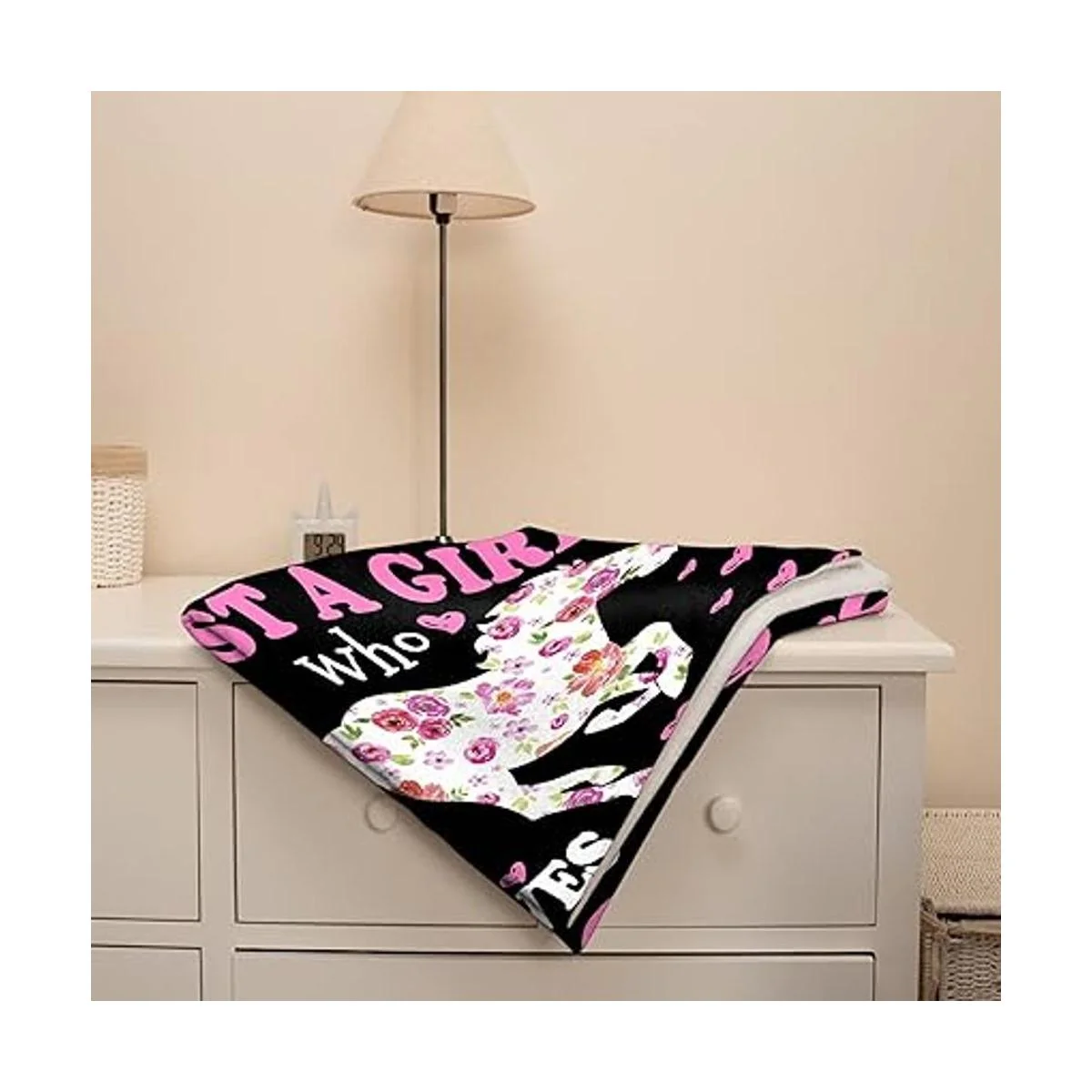Manta de caballo regalo para niñas y mujeres de felpa_6