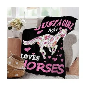 Manta de caballo regalo para niñas y mujeres de felpa_5