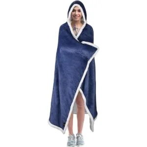 Catalonia classic Manta con capucha cálida y acogedora_2