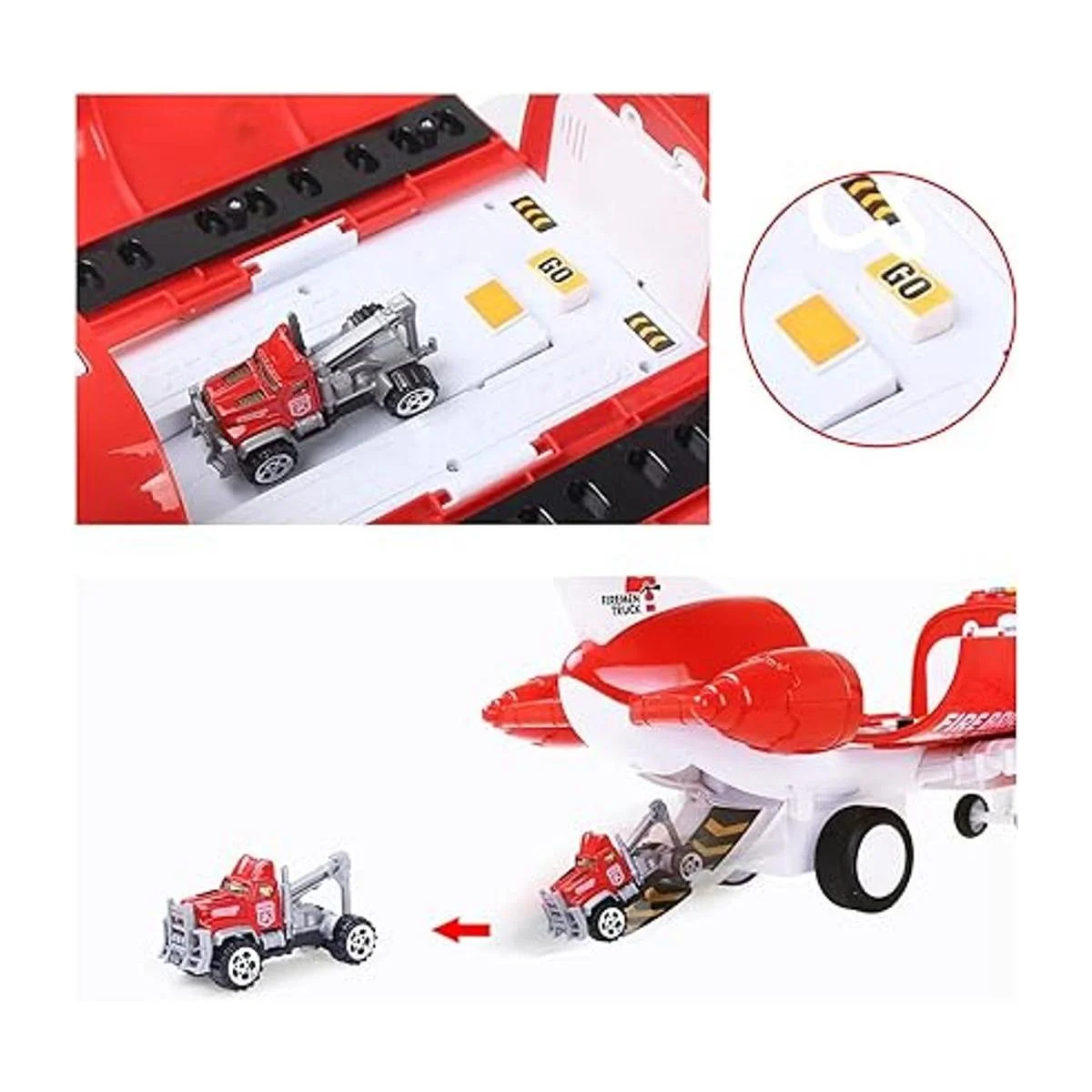 Coolplay Juego de juguetes de avión rojo para rescate_6