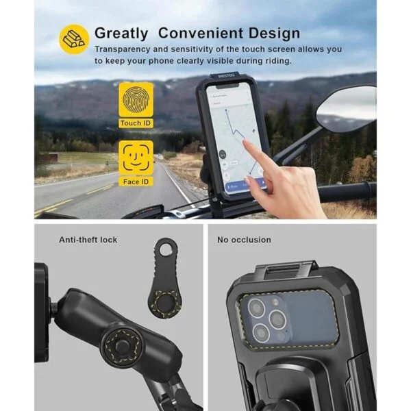 iMESTOU Soporte impermeable antirrobo para teléfono de_3
