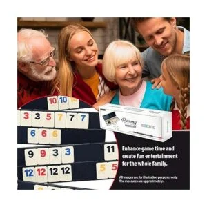 Juego de 106 fichas Rummy Tiles juego de viaje de color_4