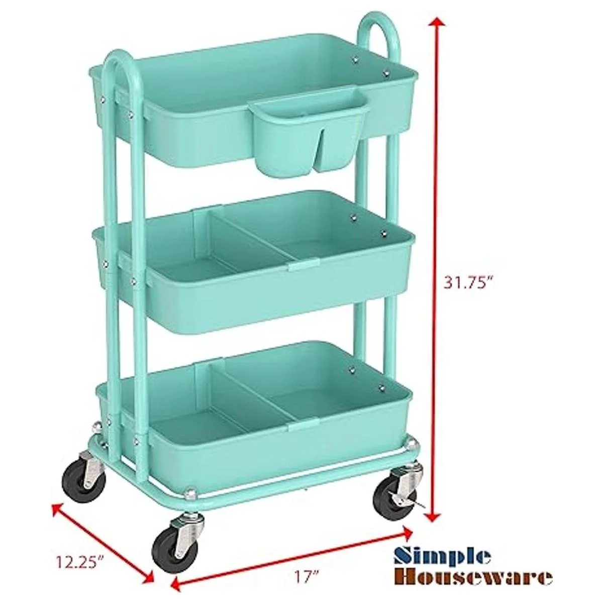 Simple Houseware Carrito utilitario rodante multifuncional_6