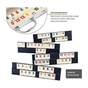 Juego de 106 fichas Rummy Tiles juego de viaje de color_6