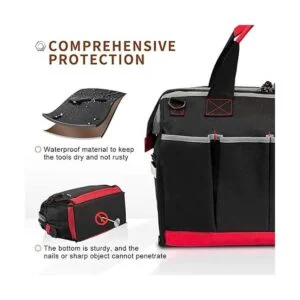 Bolsa de herramientas de boca ancha con 25 bolsillos bolsa_5