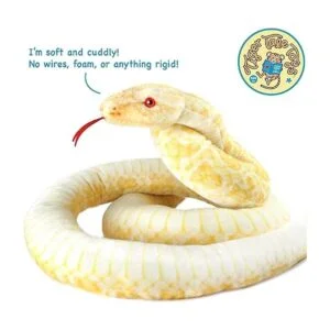 Alba The Albino Pitón birmano Serpiente de peluche de 100_4