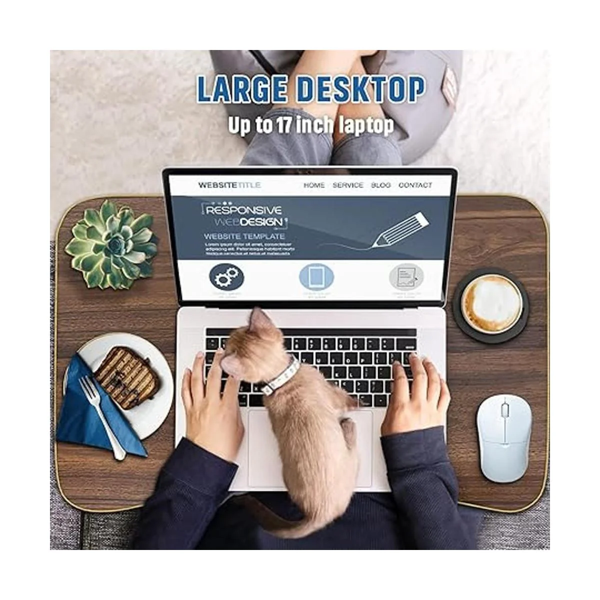 Zapuno Mesa de cama plegable para laptop mesa de cama_4