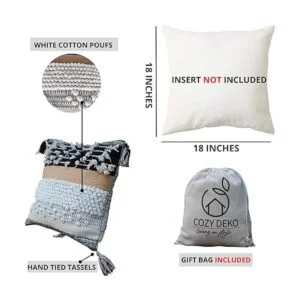 Funda de almohada decorativa bohemia cuadrada de 18 x 18_4