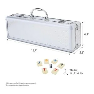 Juego de 106 fichas Rummy Tiles juego de viaje de color_2