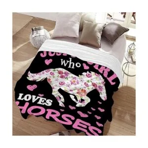 Manta de caballo regalo para niñas y mujeres de felpa_2