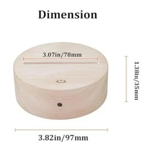 4 unidades LED 3D luz nocturna base de la lámpara base de_7