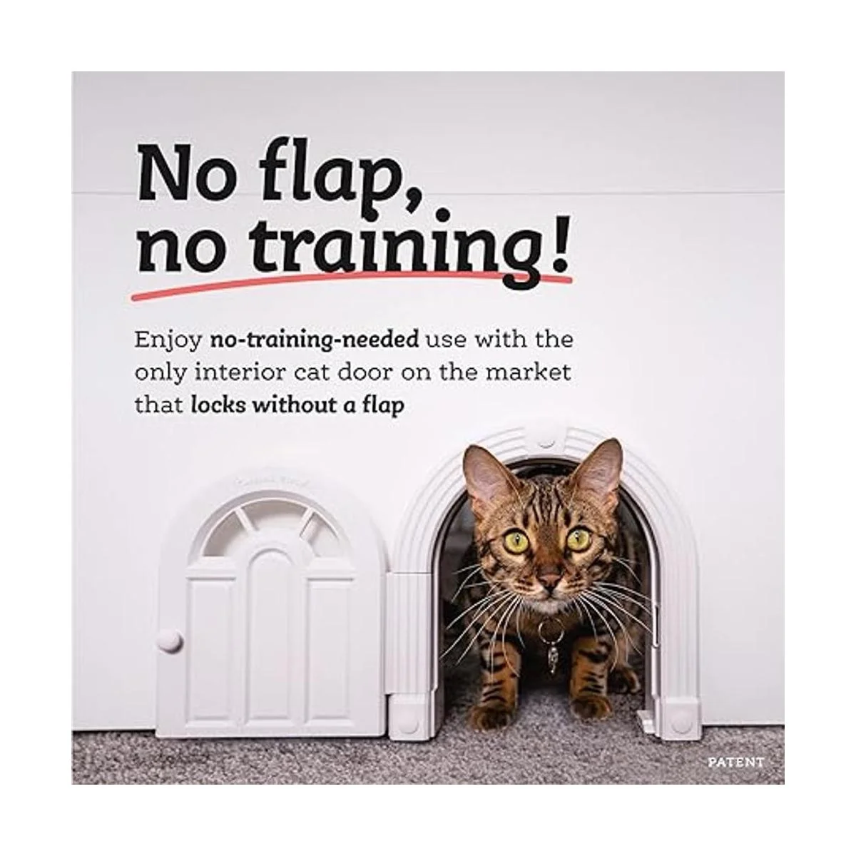 Puerta interior para gatos puerta de gato sin solapa para_3