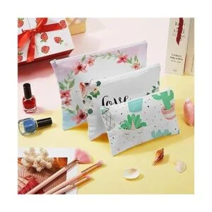 50 bolsas de cosméticos de lona en blanco de 3 tamaños_4