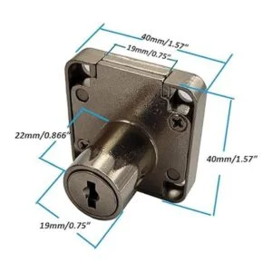 Purocean Juego de 6 cerraduras de cajón de escritorio_3