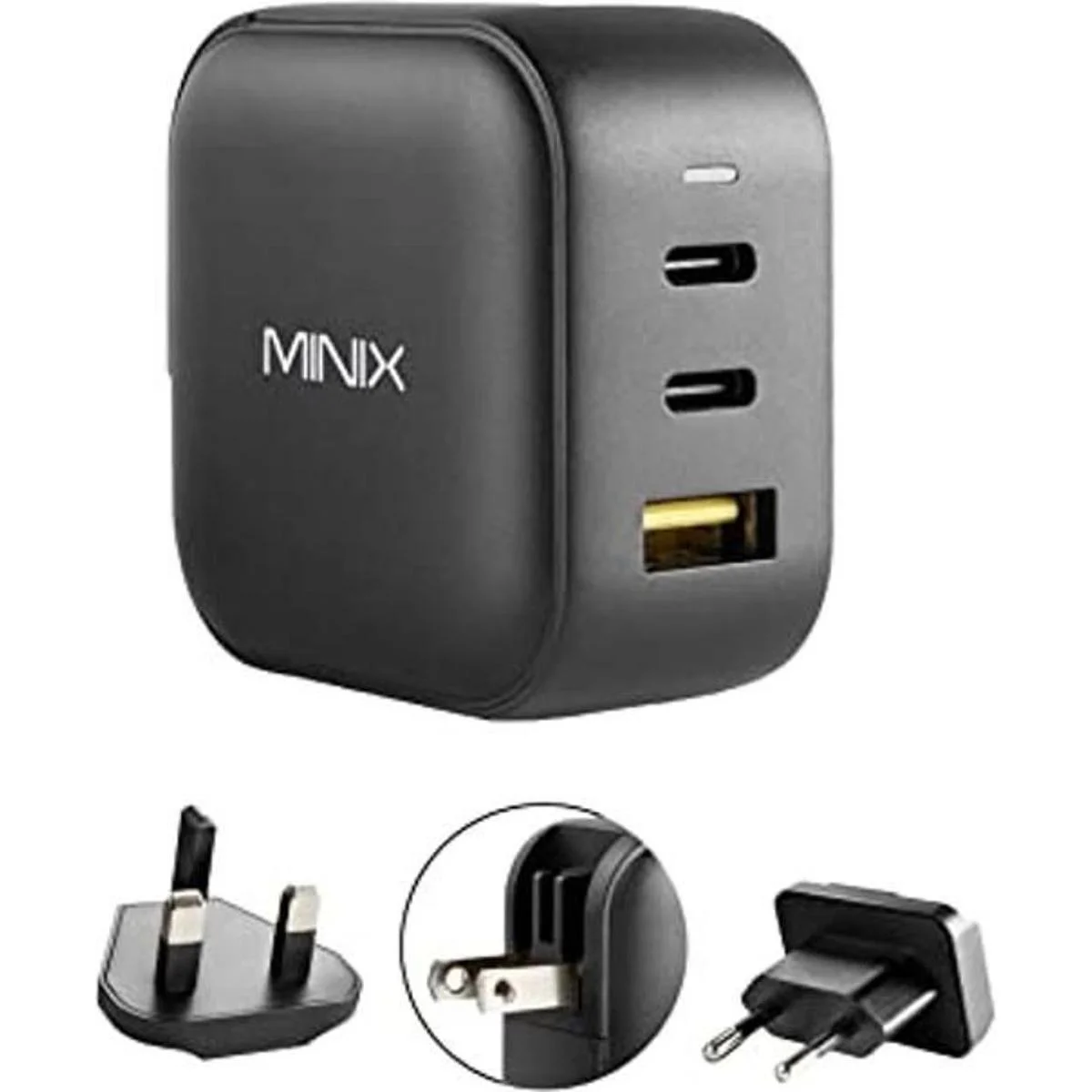 MINIX Cargador de pared GaN Turbo de 66 W 2 adaptadores_1