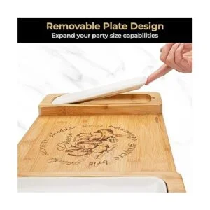 SMIRLY Juego de tablas de queso de bambú juego de tablas_3