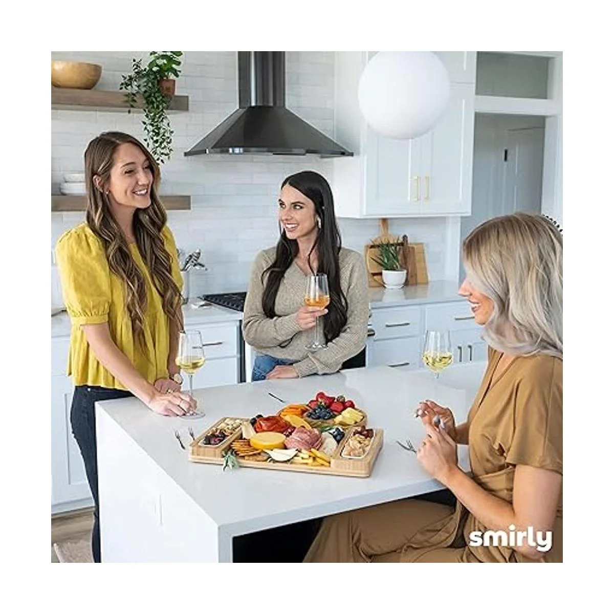 SMIRLY Juego de tablas de queso de bambú juego de tablas_6