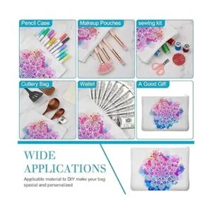 50 bolsas de cosméticos de lona en blanco de 3 tamaños_6