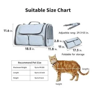 FUKUMARU Cat Carrier Airline Approved Soft Sided Dog_5
