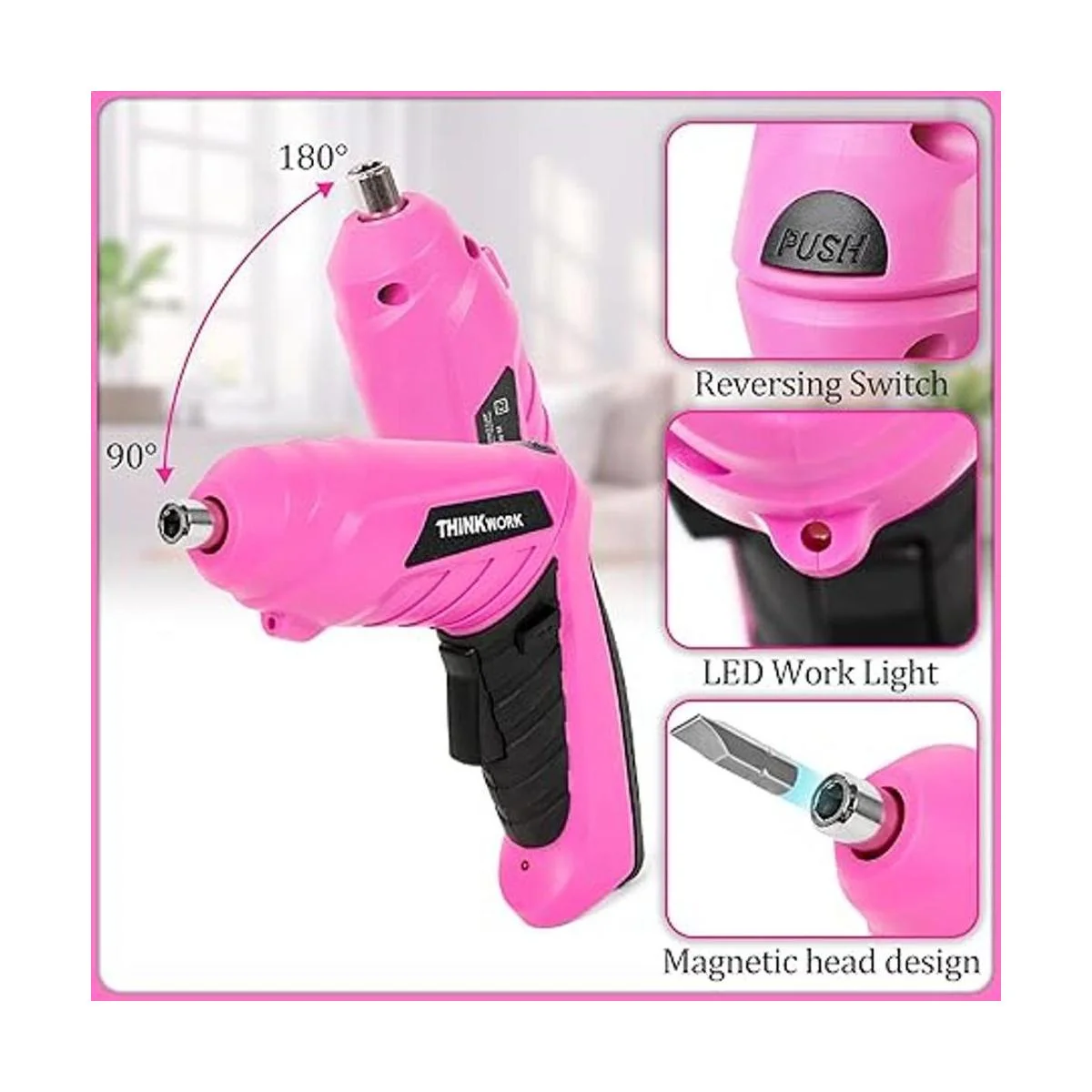 THINKWORK Juego de 40 herramientas de mano para mujer con_4