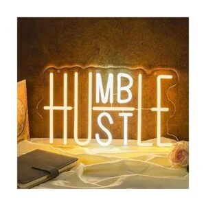 Hustle Letrero LED de neón para decoración de pared_2