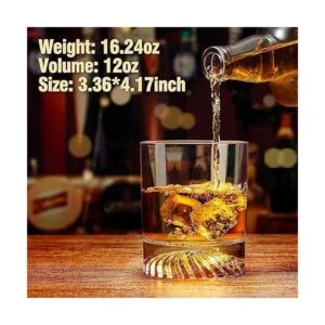 OPAYLY Juego de 4 vasos de whisky de 12 onzas vasos de_3