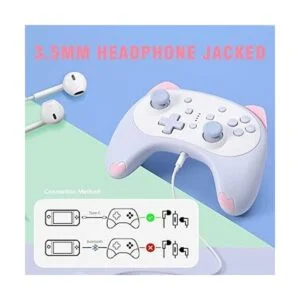 IINE Controlador de gato para Nintendo Switch con_4
