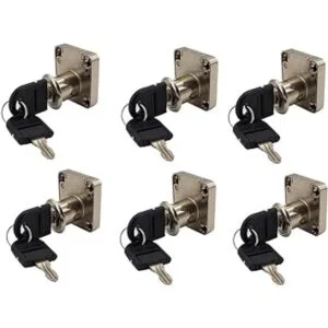 Purocean Juego de 6 cerraduras de cajón de escritorio_1