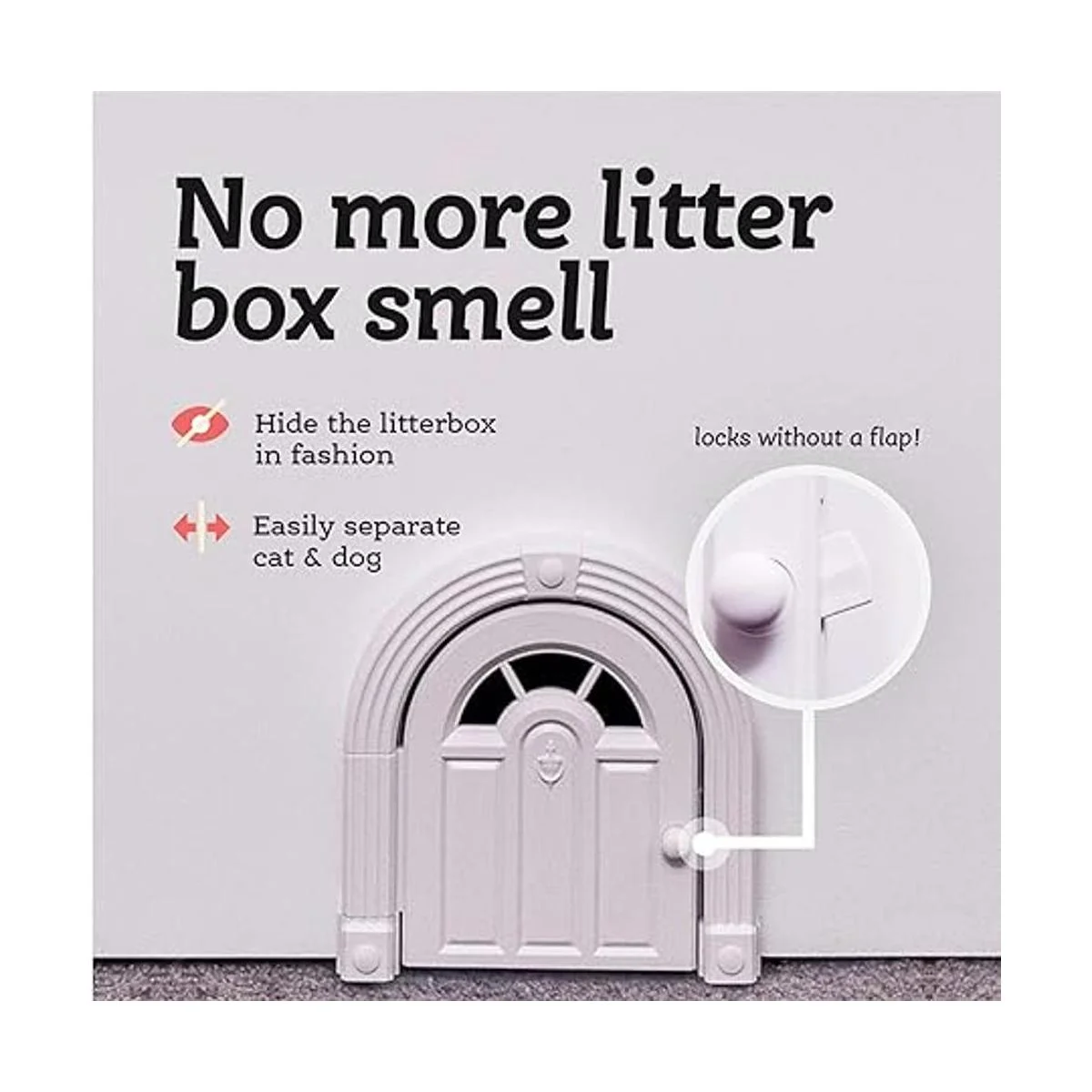 Puerta interior para gatos puerta de gato sin solapa para_2