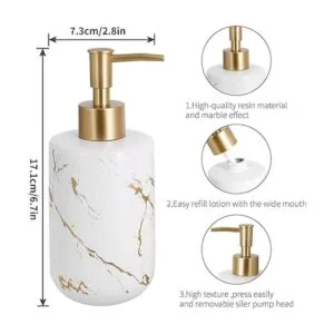 Qulable Juego completo de accesorios de baño color crema_3