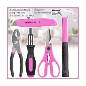 THINKWORK Juego de 40 herramientas de mano para mujer con_5