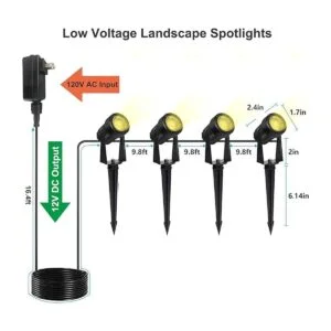 SUNTHIN Iluminación de paisaje al aire libre kit de focos_5