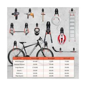 Dorisy Paquete de 16 ganchos de garaje mejorados doble_4